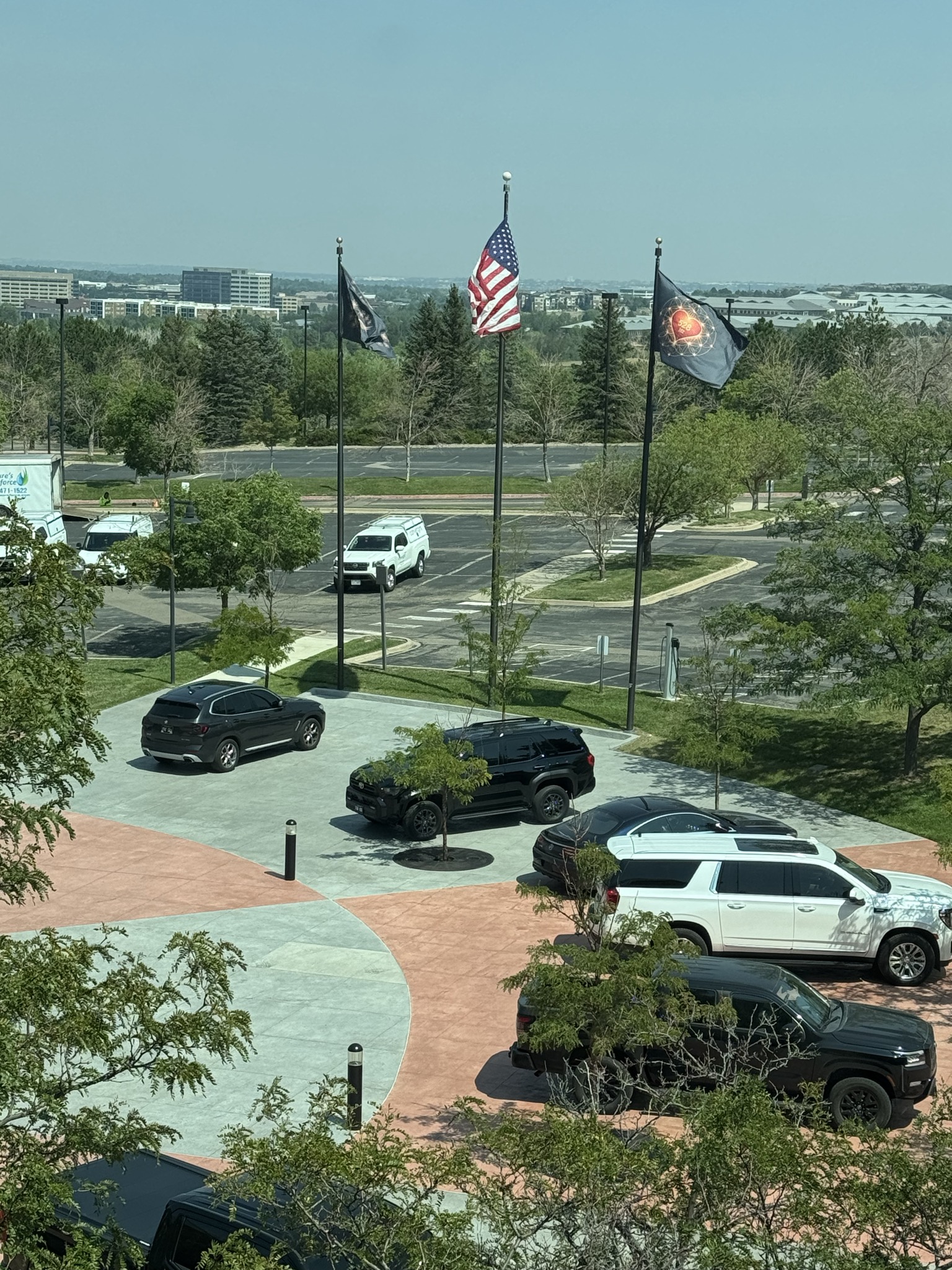 Organized grounds and circulation at a commercial campus